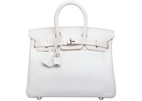 hermes birkin 25 white ghw|hermes birkin 25 price 2020.